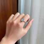 18k金镶冰种无色翡翠戒指（yc335283）