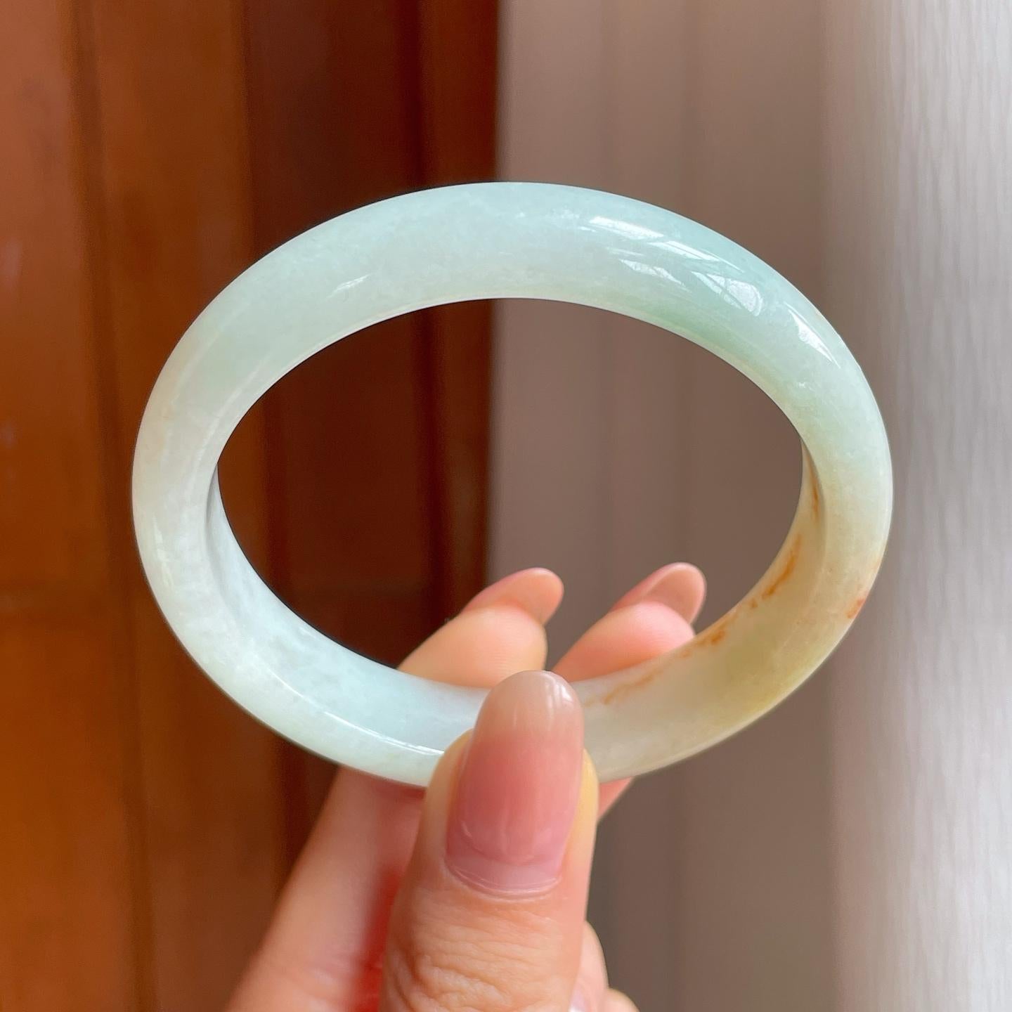 糯冰黄翡翡翠贵妃镯（53.4mm)（yc350478）