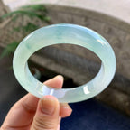 糯冰种飘花平安镯（56mm）（yc264534）