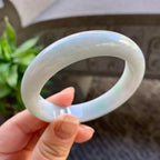 细糯种白底青平安镯（55.3mm）（yc308746）