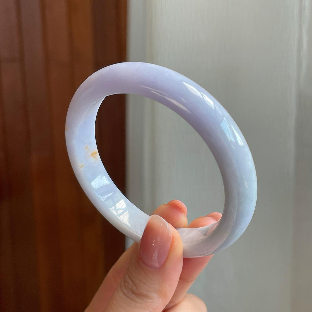 糯冰紫罗兰翡翠平安镯（54.3mm)（yc318557）