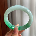 冰种阳绿翡翠平安镯（56mm）（yc177193）