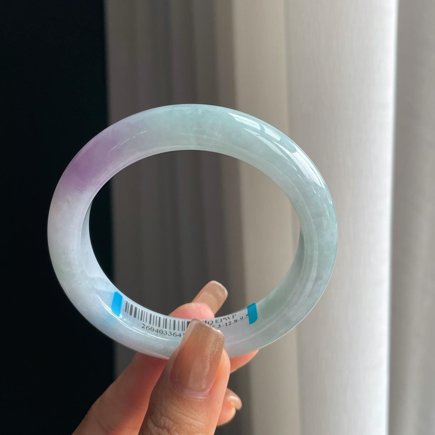 糯冰紫罗兰翡翠平安镯（57mm）（yc374243）