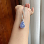 18k金钻镶冰种紫罗兰翡翠葫芦（yc176379）