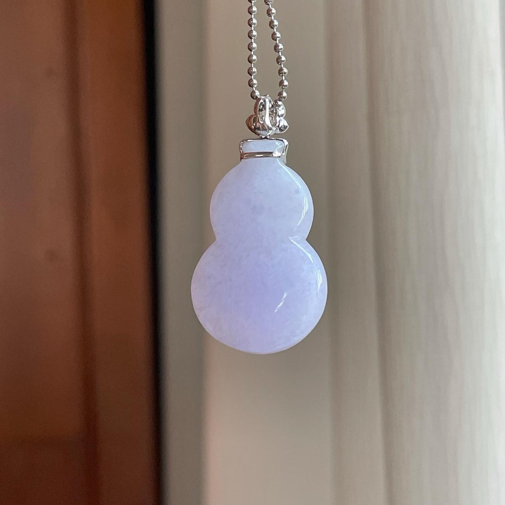 18k金细糯冰紫罗兰翡翠葫芦（yc291655）