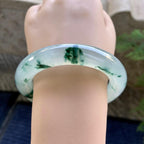 糯冰种飘花圆条手镯（58.3mm）（yc249470）