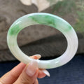 大圈口细糯种多彩圆条手镯58.1圈      天然缅甸A货翡翠（yc421210）