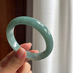 糯冰湖水绿翡翠平安镯（57.5mm）（yc377982）