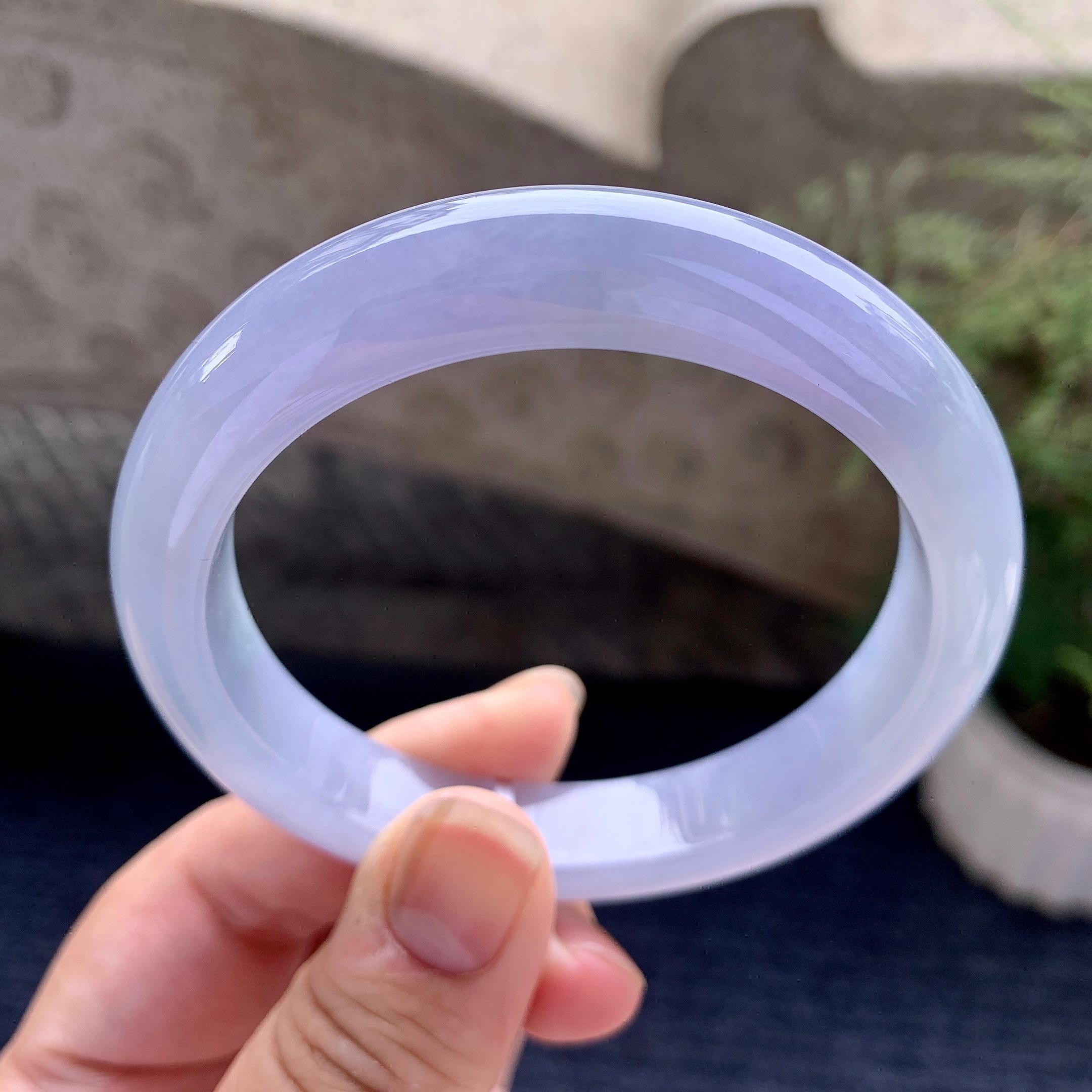细糯种紫罗兰平安镯（58mm）（yc206656）