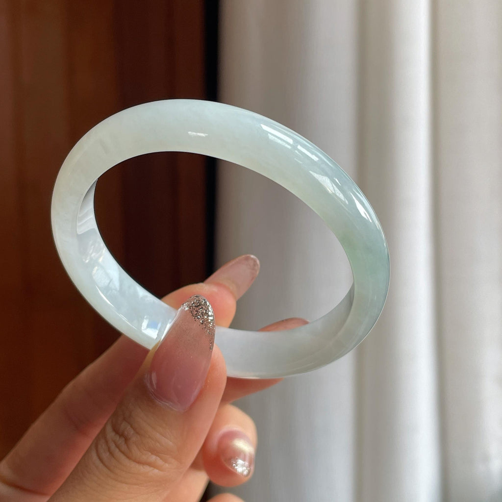 糯冰白月光贵妃翡翠手镯（53.6mm）（yc354240）