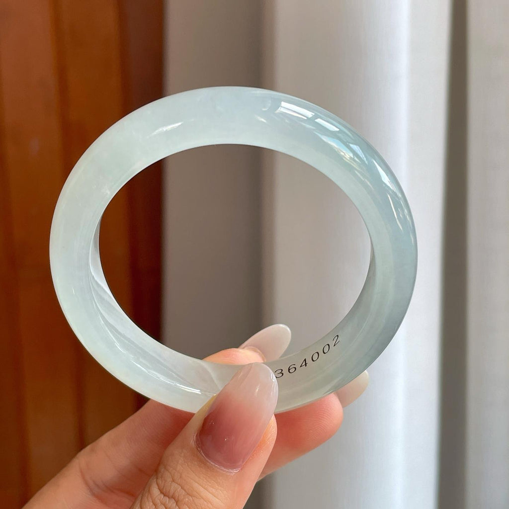冰种淡底色翡翠平安镯（55mm）（yc266505）