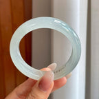 冰种淡底色翡翠平安镯（55mm）（yc266505）