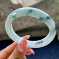 细糯种飘花正圈平安镯57圈      天然缅甸A货翡翠（yc424748）