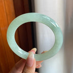 糯冰种晴底翡翠圆条手镯（54.6mm）（yc220797）