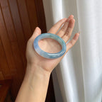 冰种紫罗兰翡翠平安镯（56mm）（yc314113）