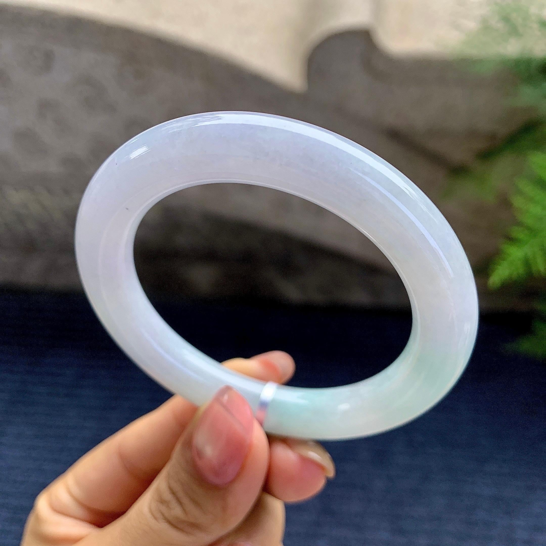 细糯种晴底圆条手镯（50.8mm）（yc280853）