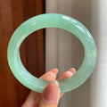 冰种晴底翡翠平安镯（57.5mm）（yc342968）