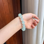 冰种晴底翡翠珠串手串（yc432009）