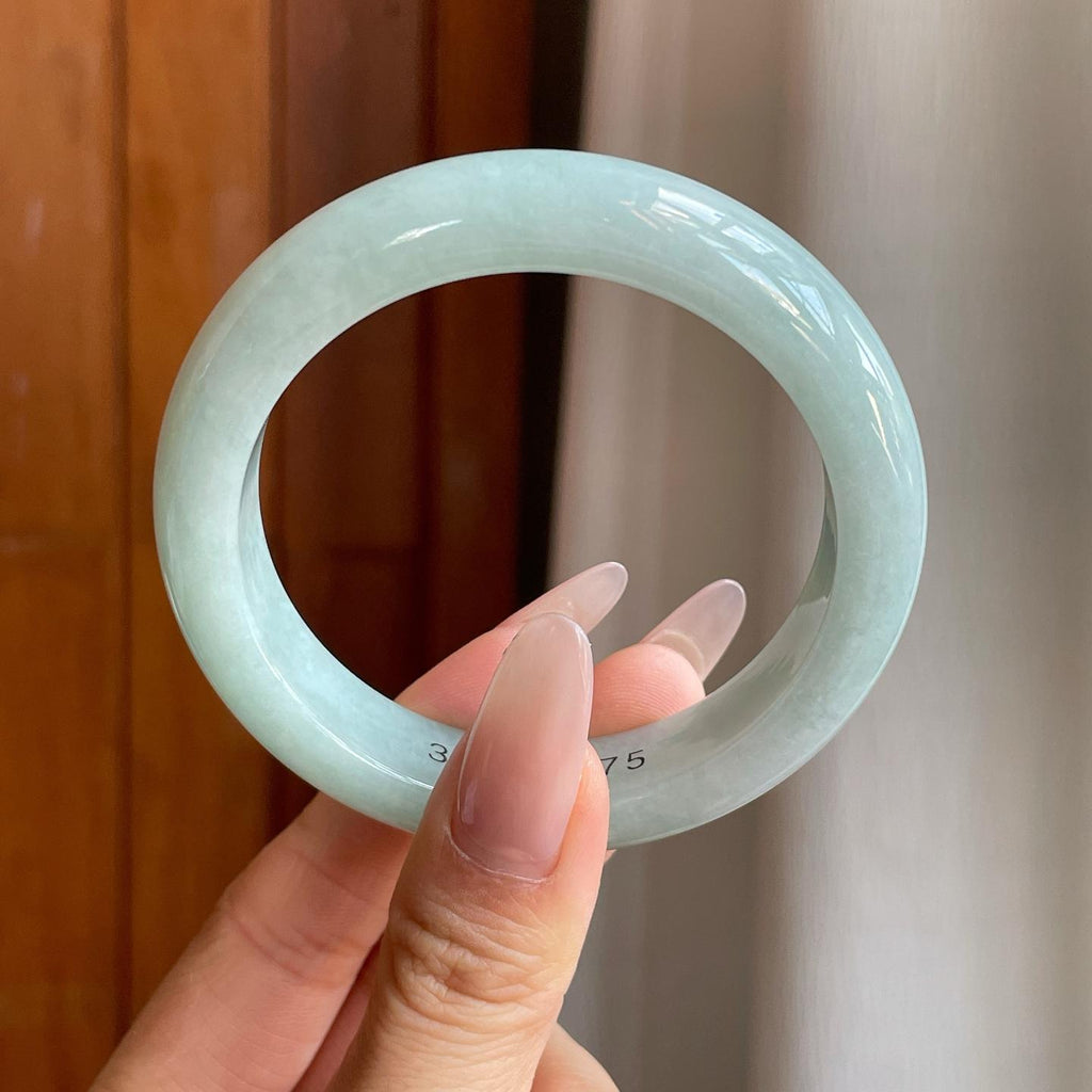 糯冰晴底翡翠平安镯（54.4mm）（yc282584）