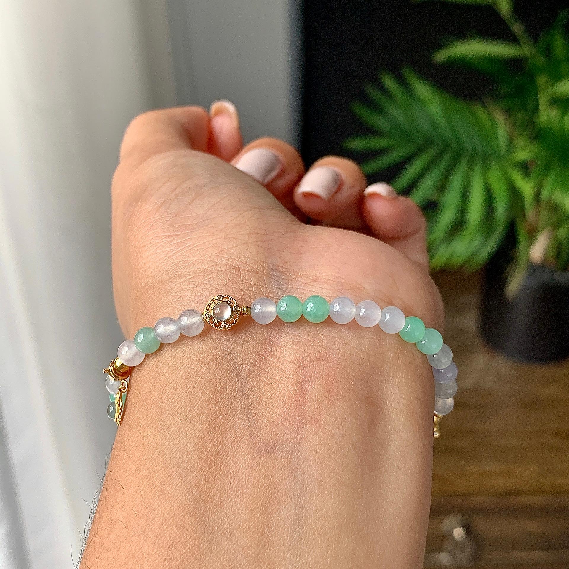 糯冰种多彩手链（yc230959）