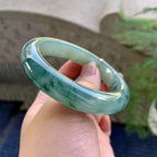 糯冰种飘花平安镯（57.6mm）（yc249458）