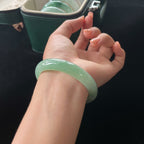 糯冰湖水绿正圈翡翠手镯（57mm）（yc019482）