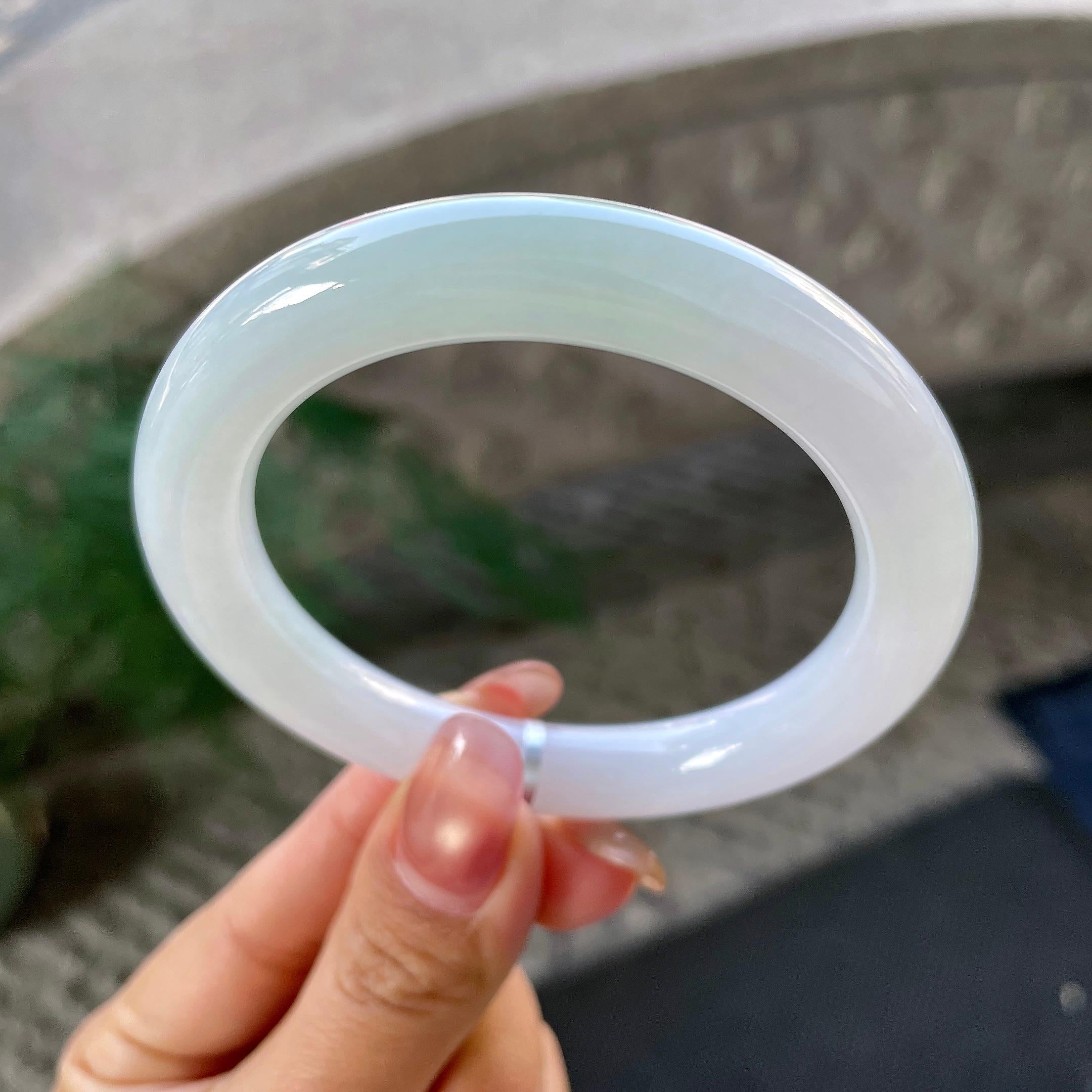 细糯种带底色圆条手镯（55.1mm）（yc305683）
