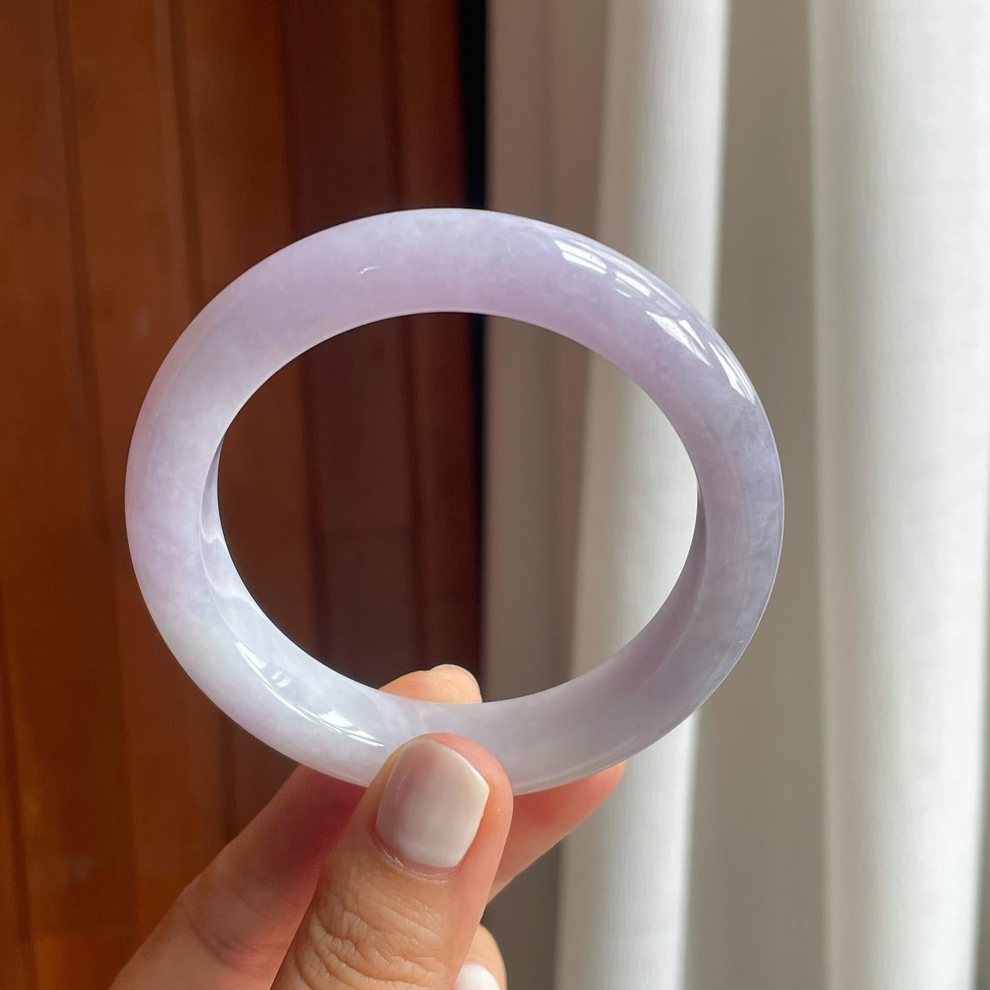 糯冰紫罗兰翡翠平安镯（56mm）（yc249162）