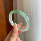 冰种带色翡翠贵妃镯（50mm)（yc423159）