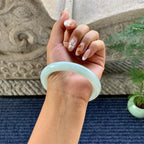 细糯种淡春彩圆条手镯（58.8mm）（yc249451）