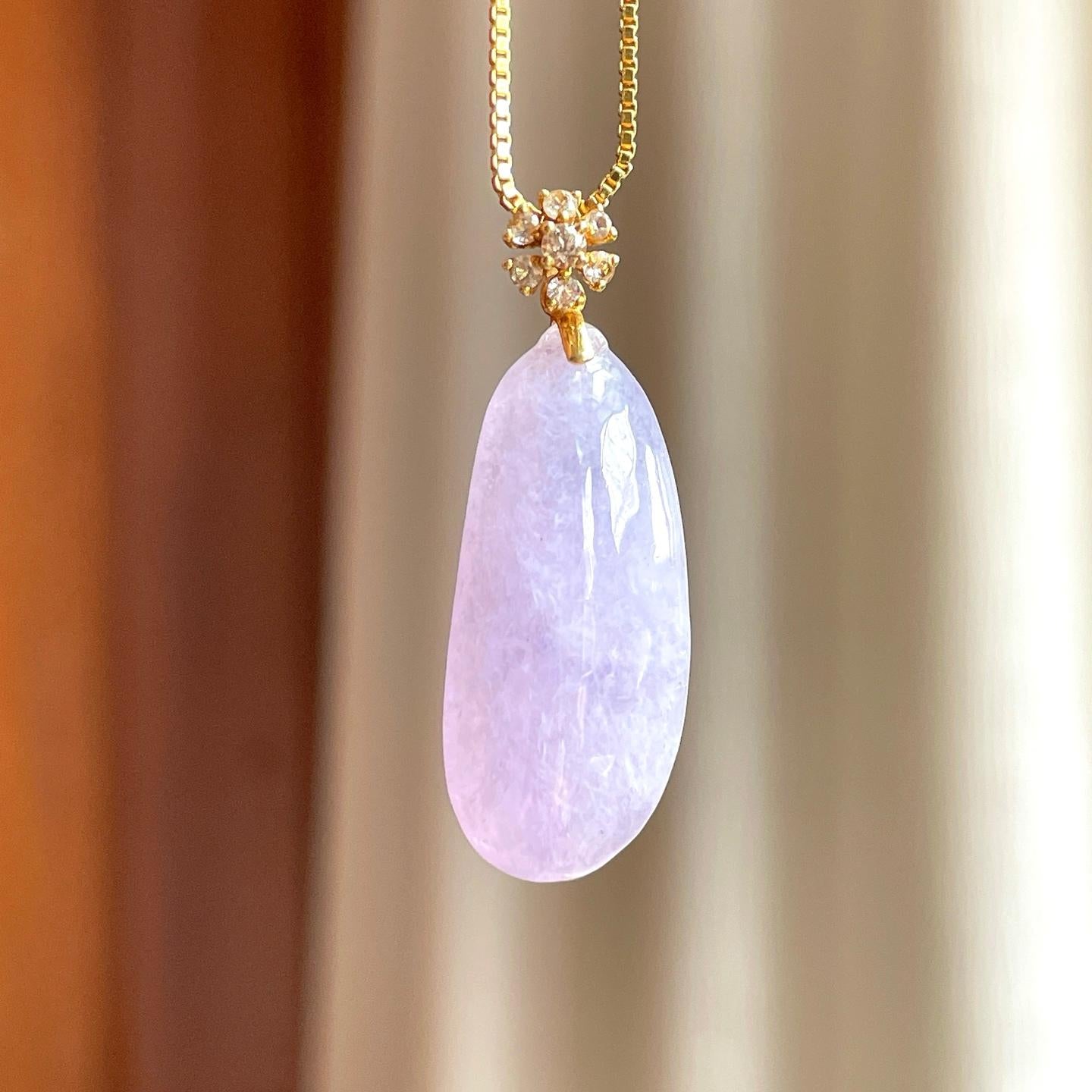 18k金扣头糯冰紫罗兰翡翠福瓜（yc356384）