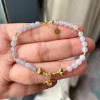 糯冰种淡紫罗兰手链（yc230955）