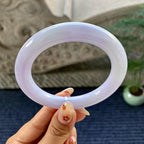 细糯种淡紫罗兰圆条手镯（59.8mm）（yc249450）