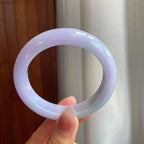 糯冰种春带彩翡翠平安镯（56.6mm)（yc316092）