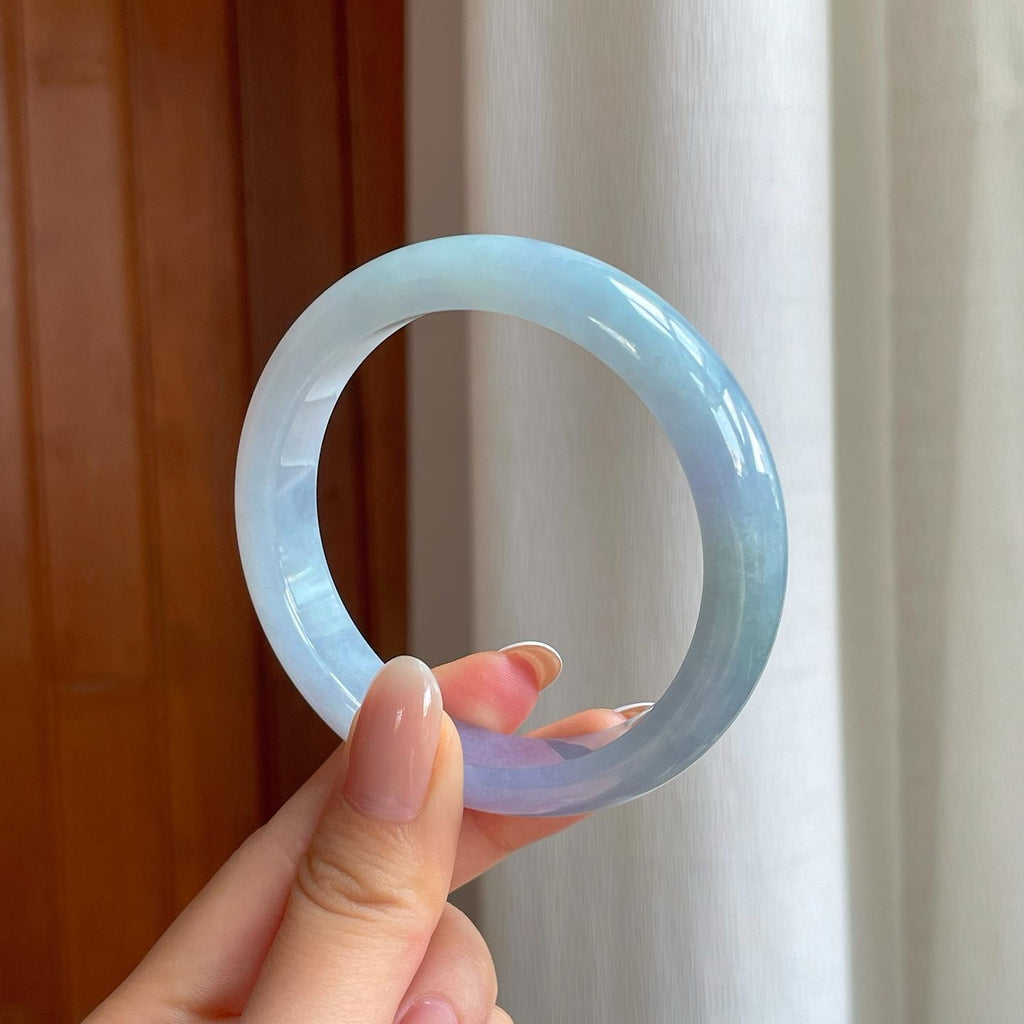 糯冰紫罗兰翡翠平安镯（57.5mm)（yc391853）