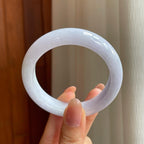 糯冰淡春底翡翠平安镯（53.7mm)（yc345417）