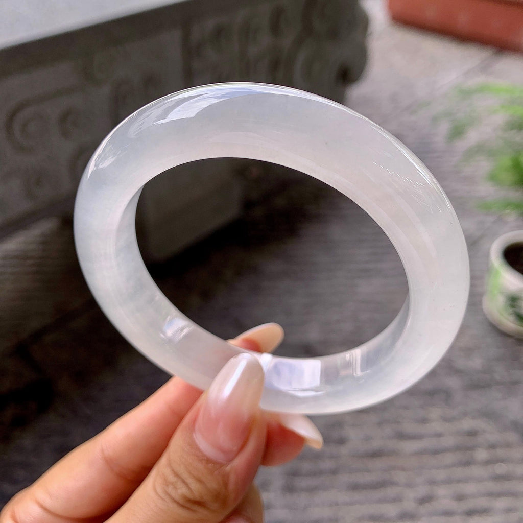 糯冰种无色平安镯（56.8mm）（yc203706）