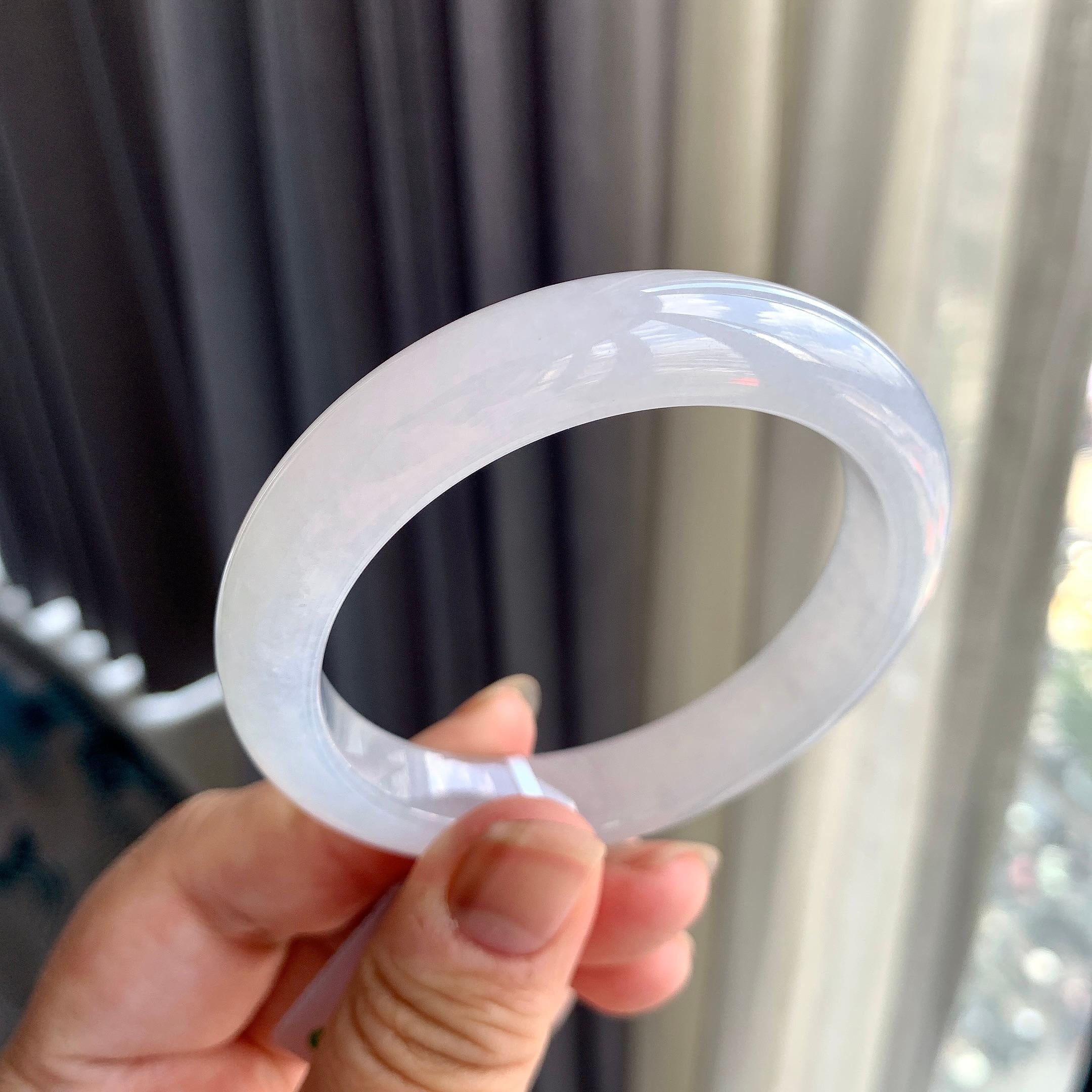 糯冰种无色平安镯（54mm）（yc225076）