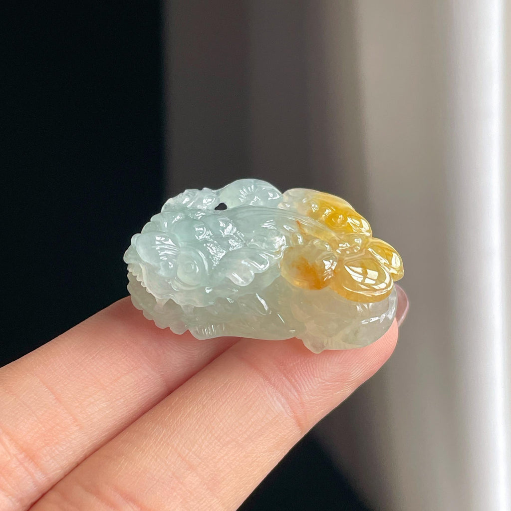 糯冰黄翡翡翠貔貅（yc356784）