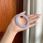 冰种紫罗兰翡翠平安镯（53.7mm)（yc396354）