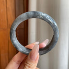 糯种乌鸡翡翠平安镯（57mm）（yc278072）