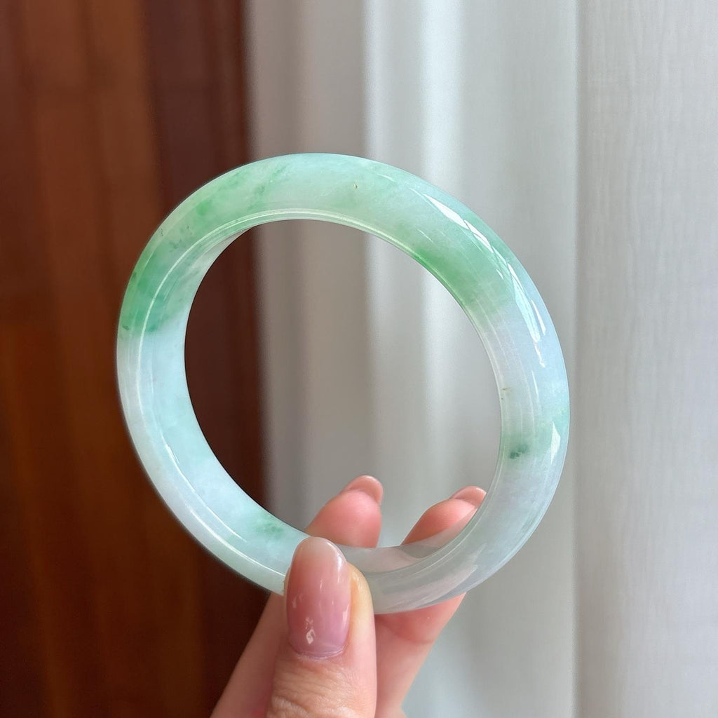 糯冰飘花平安镯（59.5mm)（yc329522）