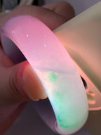 糯冰种春彩宽版轮胎手镯（58.6mm）（yc253000）