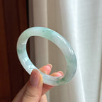 糯冰飘花翡翠贵妃镯 56圈（yc428975）