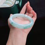 糯冰飘花翡翠手镯（61.2mm）（yc016141）