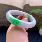 细糯种飘阳绿平安镯（55.8mm）（yc194566）