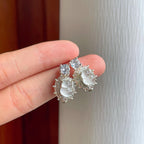 铜托冰玻种无色翡翠葫芦（yc253132）