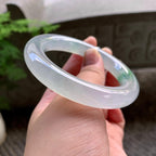 糯冰种飘花圆条手镯（55.8mm）（yc202345）