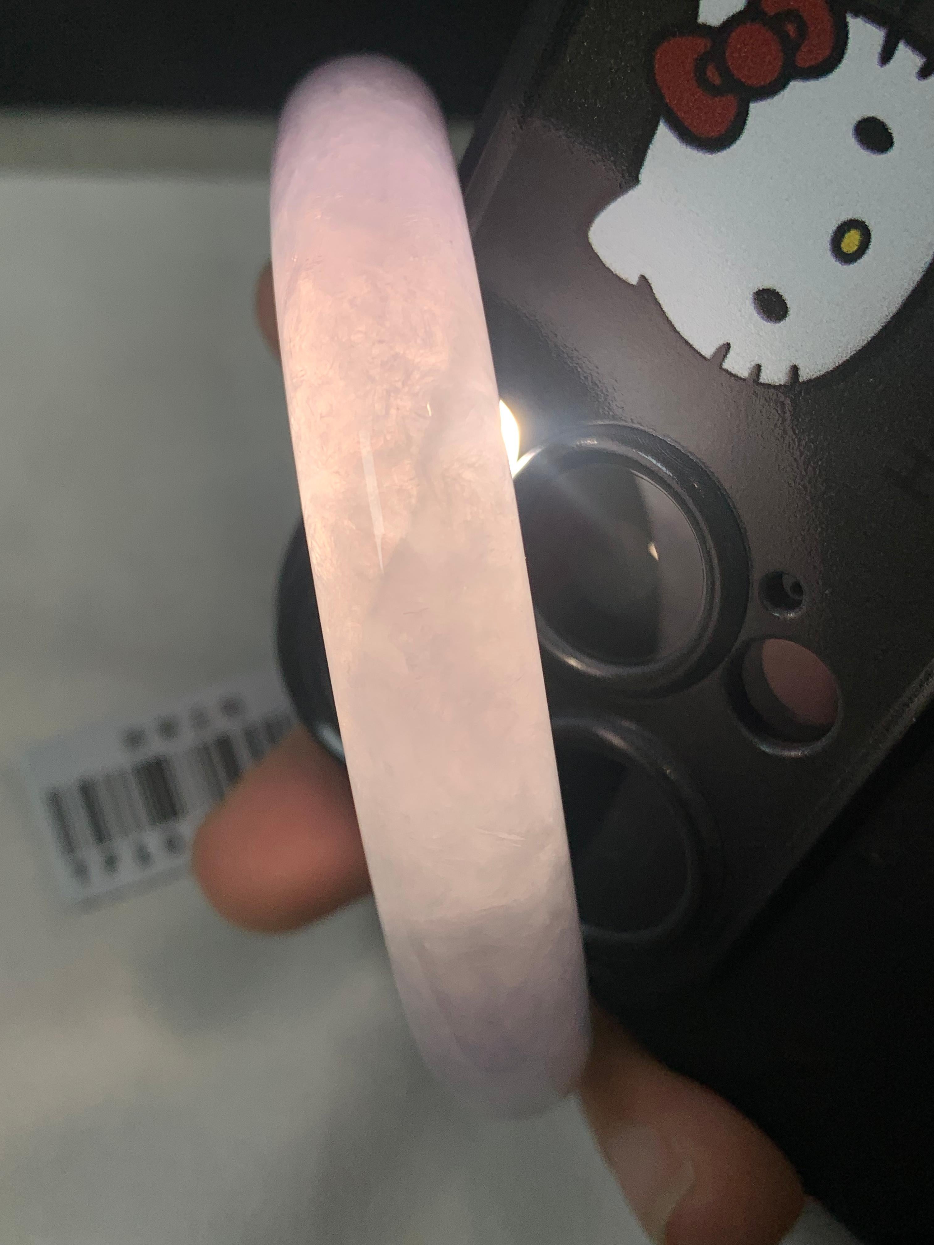 细糯种淡紫罗兰圆条手镯（56mm）（yc249406）