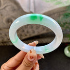 细糯种飘绿平安镯（55.8mm）（yc264527）